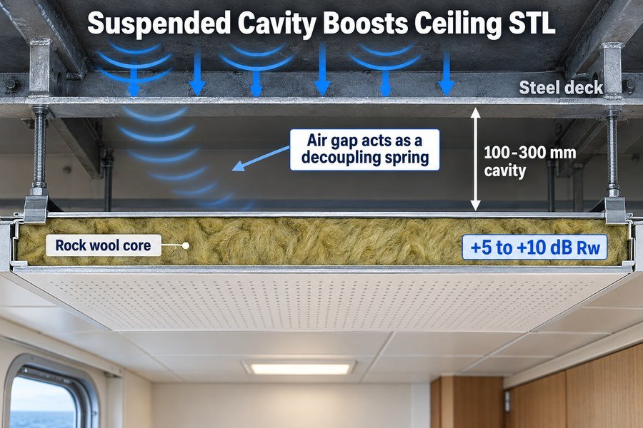 suspended-cavity-ceiling-sound-transmission-loss