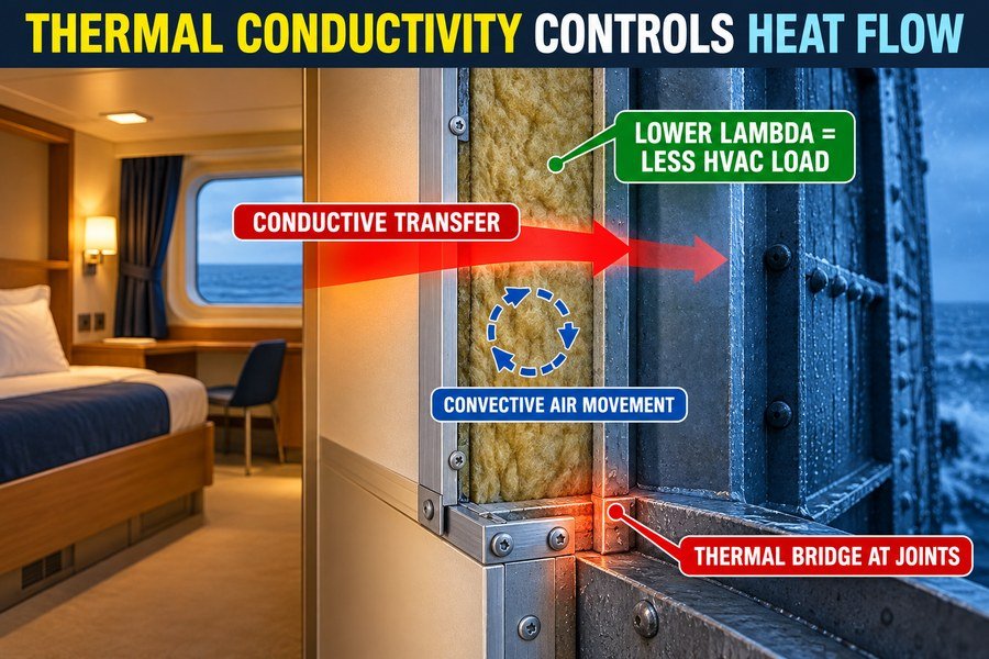 marine-accommodation-panel-thermal-conductivity-heat-flow