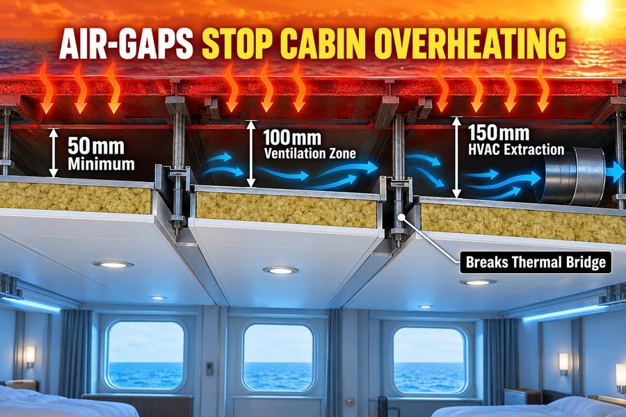 marine-deckhead-panel-air-gap-overheating-control