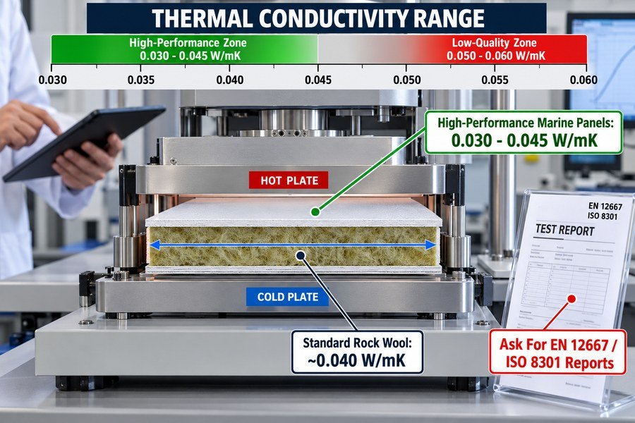 marine-interior-panel-thermal-conductivity-range-testing