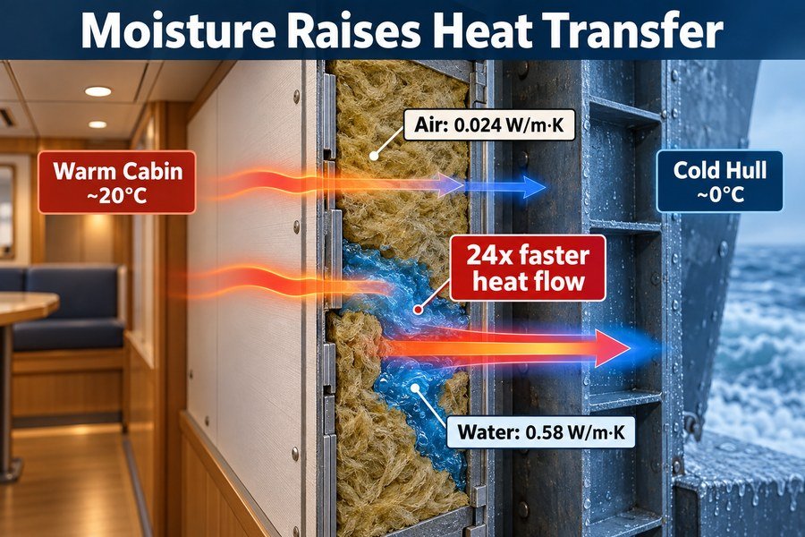 marine-lining-panel-moisture-thermal-conductivity