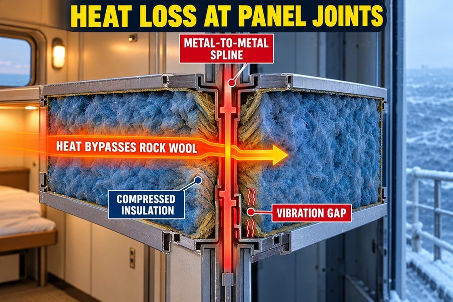 marine-panel-joint-heat-loss